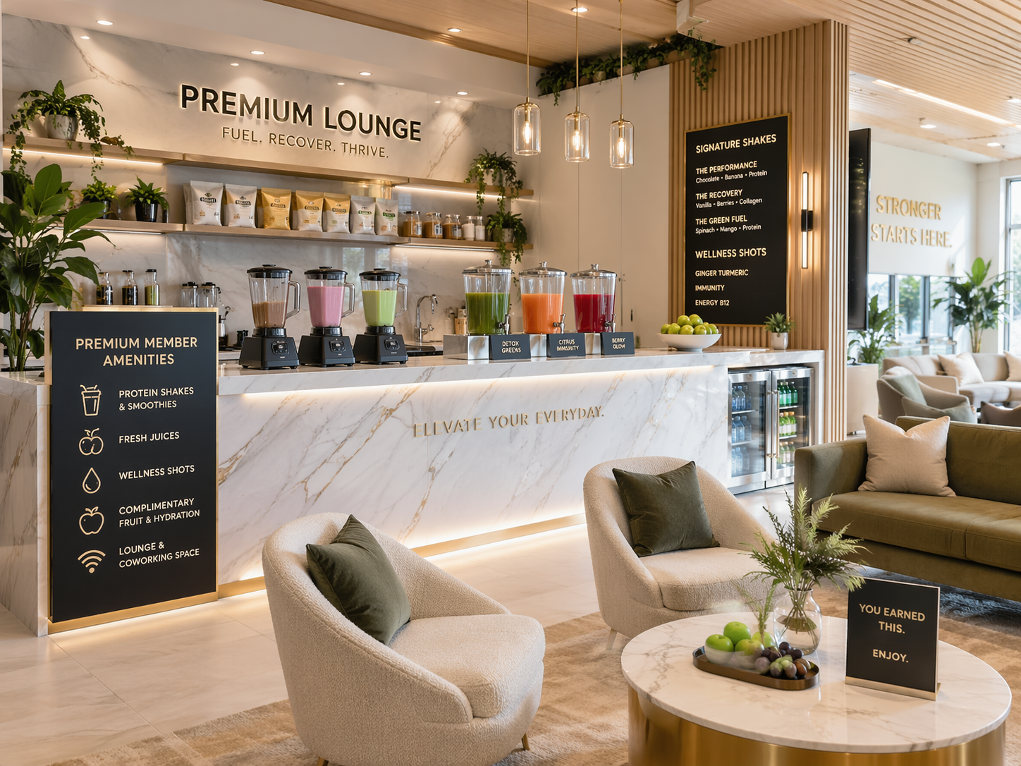 GoldBar Fitness breakfast or premium bar